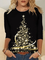 Natale albero Girocollo T-shirt