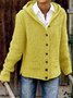 Hooded Knitted Cardigan Sweater Outerwear for Women