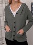 Hooded Knitted Cardigan Sweater Outerwear for Women